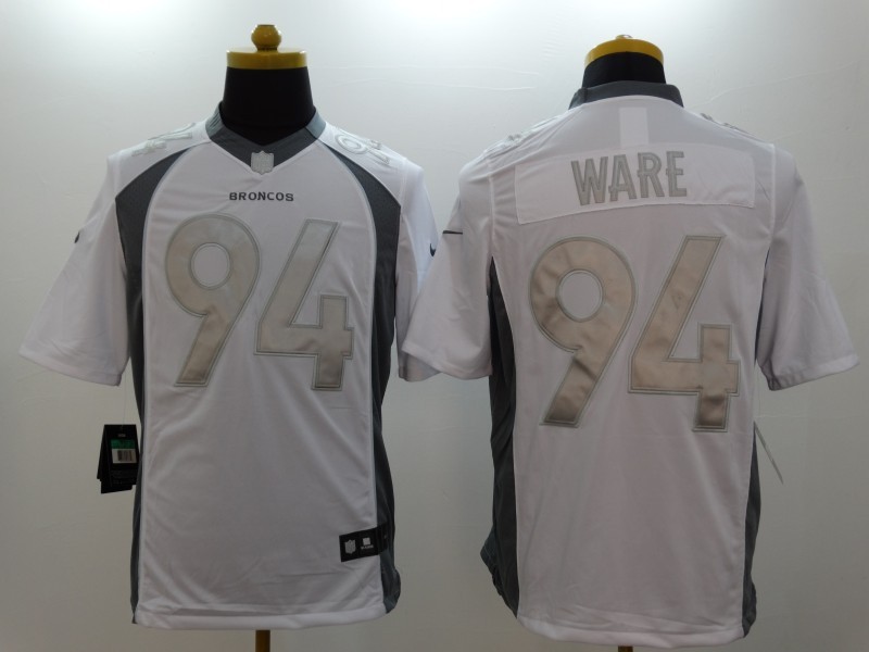 Men's Denver Broncos DeMarcus Ware #94 White Jersey